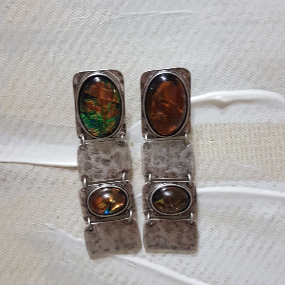 Free People || Sahara Faux Opal Plate Earrings - Picture 4 of 7
